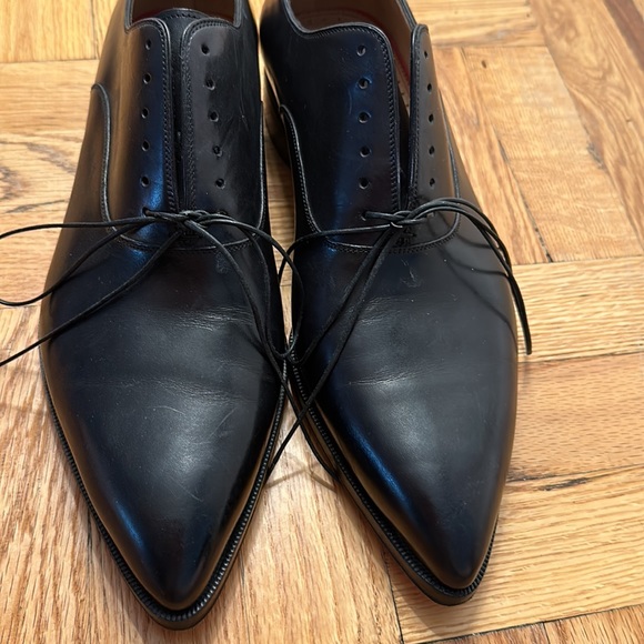 Christian Louboutin Black Oxford Lace Up Dress Shoes size 44 EUC - Picture 4 of 11
